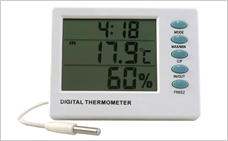 Termohigrómetro digital con sonda y reloj - Bogotá